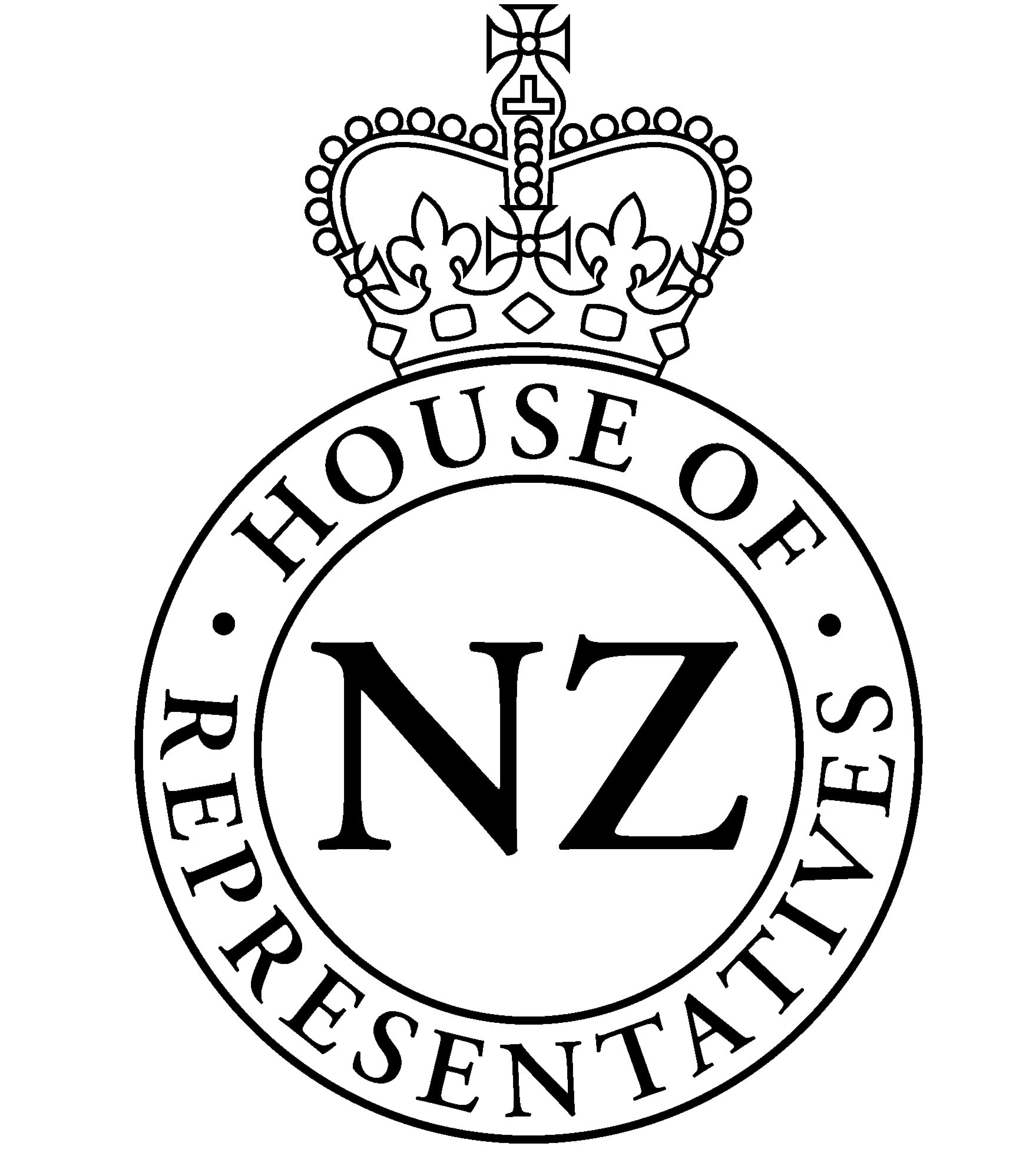 NZ Parliament - HoR Crest black transparent
